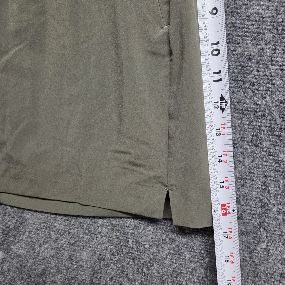 Athleta Soho Skort Womens 8 Green Skirt Shorts Pockets Side Slits Elastic Waist